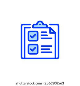 Clipboard with Results Filled Line Icon. linear style sign for mobile concept and web design. Outline vector icon.