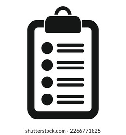 Clipboard review icon simple vector. Customer feedback. People opinion