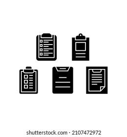 Clipboard set icon isolated on white background