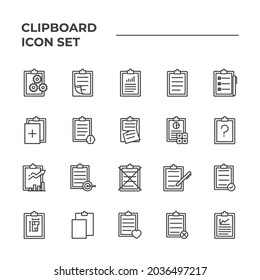 Clipboard set icon, isolated Clipboard set sign icon, vector illustration