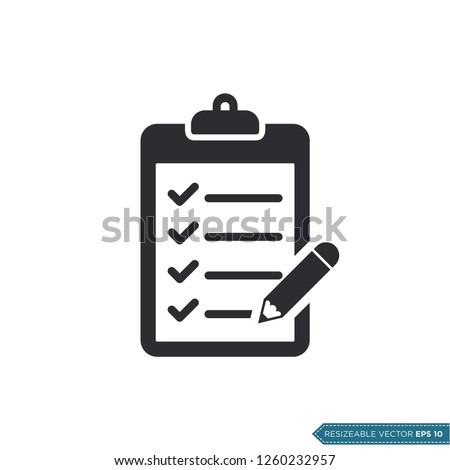 Clipboard Set Icon Vector Template