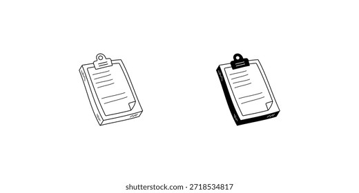 Icono de conjunto de Portapapeles con fondo blanco Vector Ilustración de stock