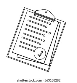 clipboard with sheet on it icon image vector illustration design 