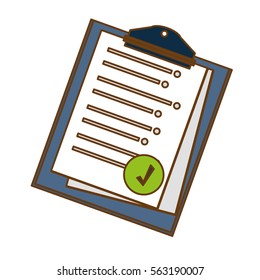 clipboard with sheet on it icon image vector illustration design 