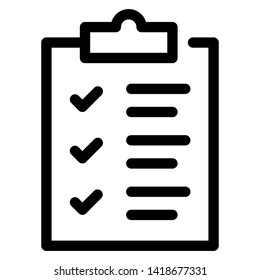 A clipboard for sheets and checklists