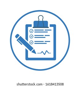 Clipboard, shopping list, report vector icon
