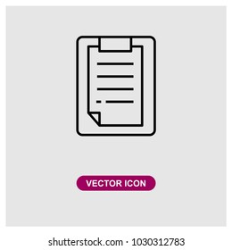 Clipboard sign icon in trendy flat style isolated on grey background, modern symbol vector illustration for web