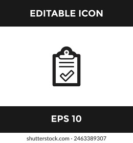 clipboard simple editable icon isolate white background