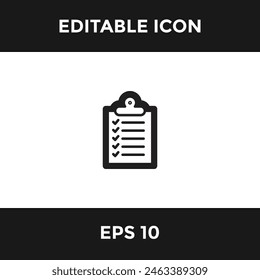 clipboard simple editable icon isolate white background