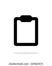 Clipboard simple icon on white background. Vector illustration.