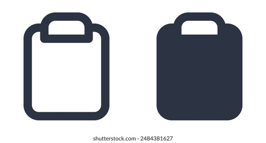 Clipboard simple icons set designed in filled, outline, line and stroke style