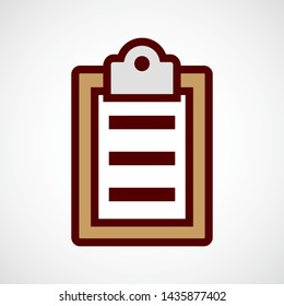 Clipboard. Simple Vector Color Icon 