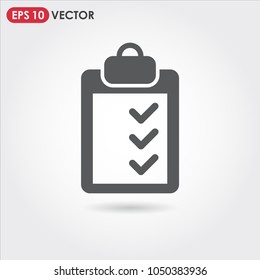 clipboard single vector icon on light background