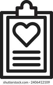 Clipboard single vector line icon