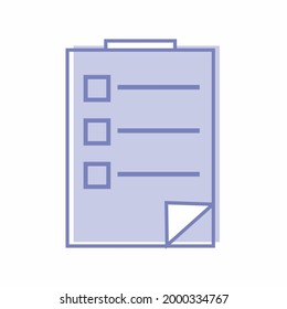 Clipboard - Style 5. simple illustration. Editable stroke. Design template vector