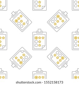 Clipboard survey seamless pattern design, Repeat textile design. Fabric print.