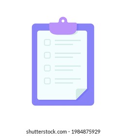 Clipboard for taking notes Text box for checklist items to validate.