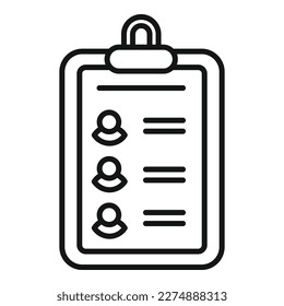 Clipboard target icon outline vector. Seo digital. Hunter lead
