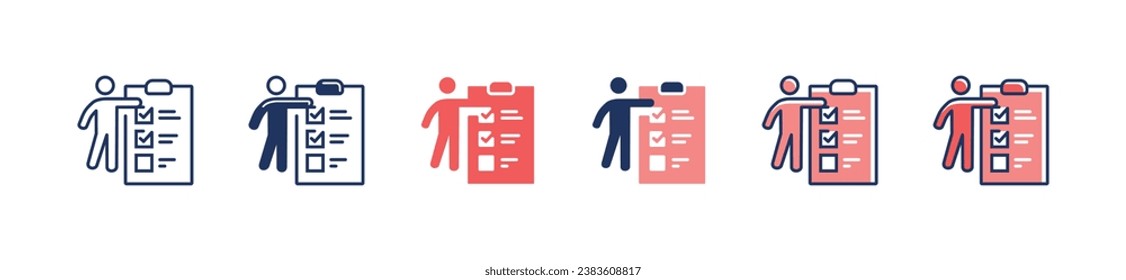 clipboard task list document icon with checkmark vector business plan checklist assessment progress signs illustration for web and app