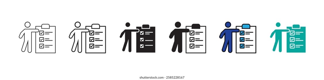 clipboard task list document icon with checkmark vector business plan checklist assessment progress signs illustration for web and app