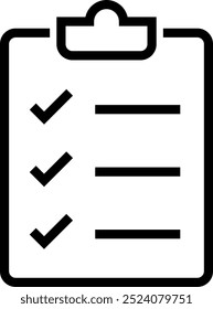 Clipboard and task list icon