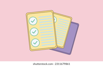 Clipboard task management icon todo check list on document, efficient work on project plan concept, assignment and exam, productivity solution icon.
