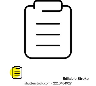 Clipboard Task Survey Vector Line Icon Eps
