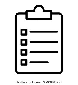 Clipboard with Tasks Icon for Task Organization, Workflow Efficiency, and Project Management