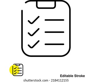 Clipboard Tasks Vector Line Icon