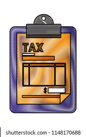 clipboard with tax document