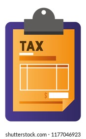 clipboard with tax document