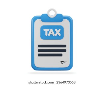 Clipboard with tax return icon