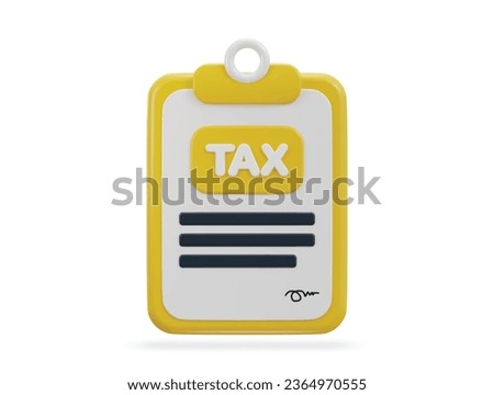 Clipboard with tax return icon