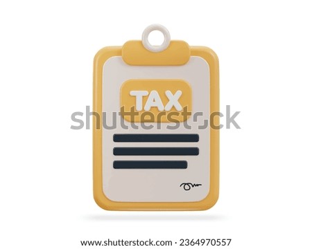 Clipboard with tax return icon