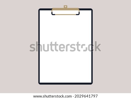 A clipboard template, copy space no text mockup
