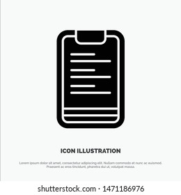 Clipboard, Text, Board, Motivation solid Glyph Icon vector. Vector Icon Template background