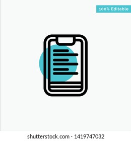 Clipboard, Text, Board, Motivation turquoise highlight circle point Vector icon