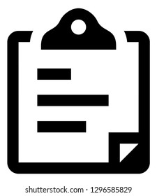 Clipboard With Text Vector Icon