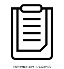 clipboard thin line vector icon