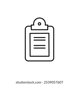 clipboard thin outline icon vector design good for web or mobile app