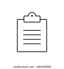 clipboard timetable notepad line vector black icon
