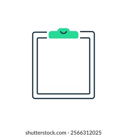 Clipboard Two Tone Color Icon. linear style sign for mobile concept and web design. Outline vector icon.