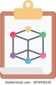 clipboard vector colour flat icon