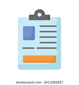Clipboard vector design, checklist or information paper icon in modern style