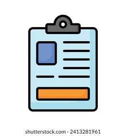 Clipboard vector design, checklist or information paper icon in modern style