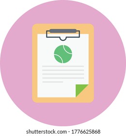 clipboard vector flat color icon