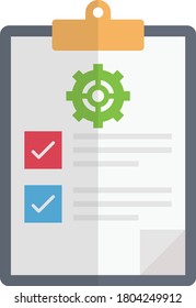 clipboard vector flat color icon 