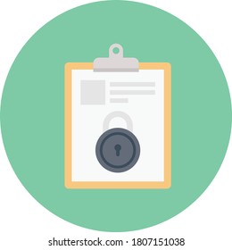 clipboard vector flat color icon 