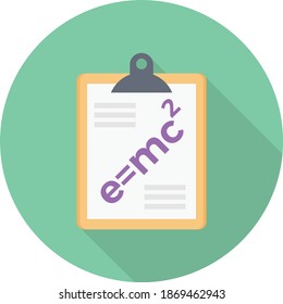 clipboard vector flat color icon