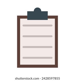 Clipboard Vector Flat Icon Design
